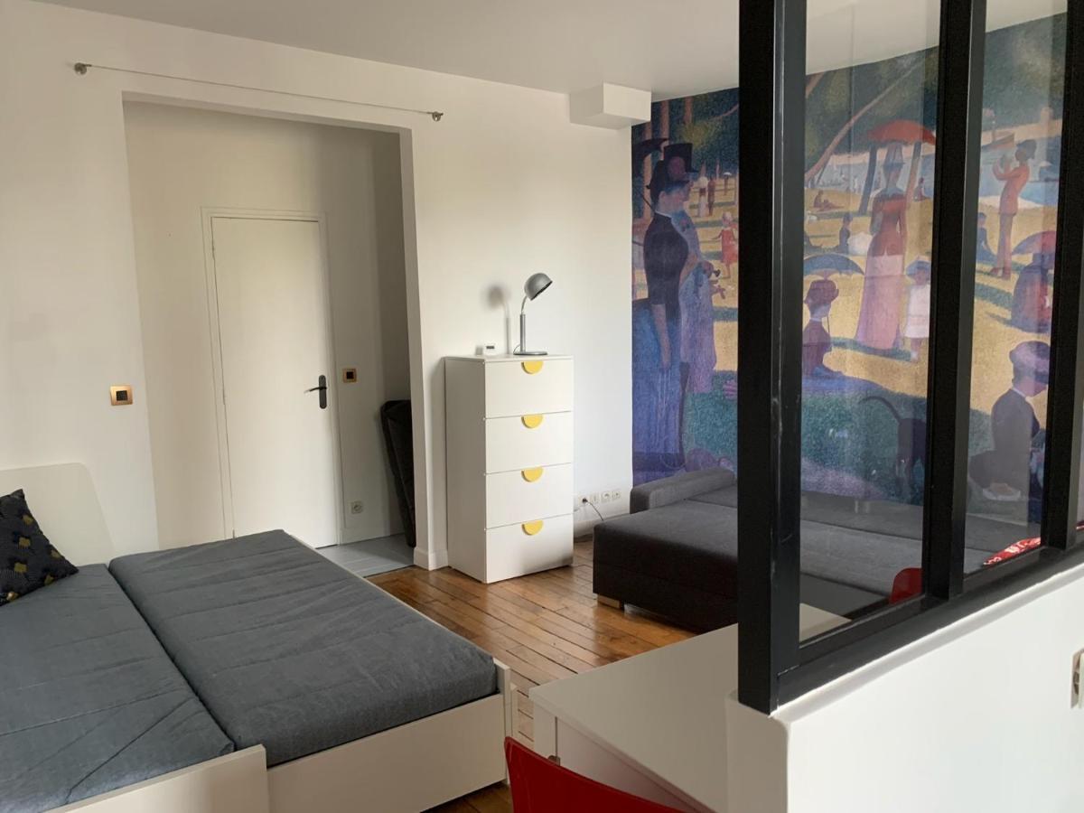 פריז Studio Perfect For 2 Adults And 1 Kid, And Up To 2 Kids - Jourdain 20E, 25Mn To Louvre Via Line M11 מראה חיצוני תמונה